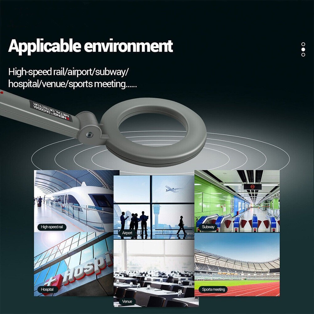 Handheld Metal Detector Airport Security Scanner High Sensitive Testing Tool