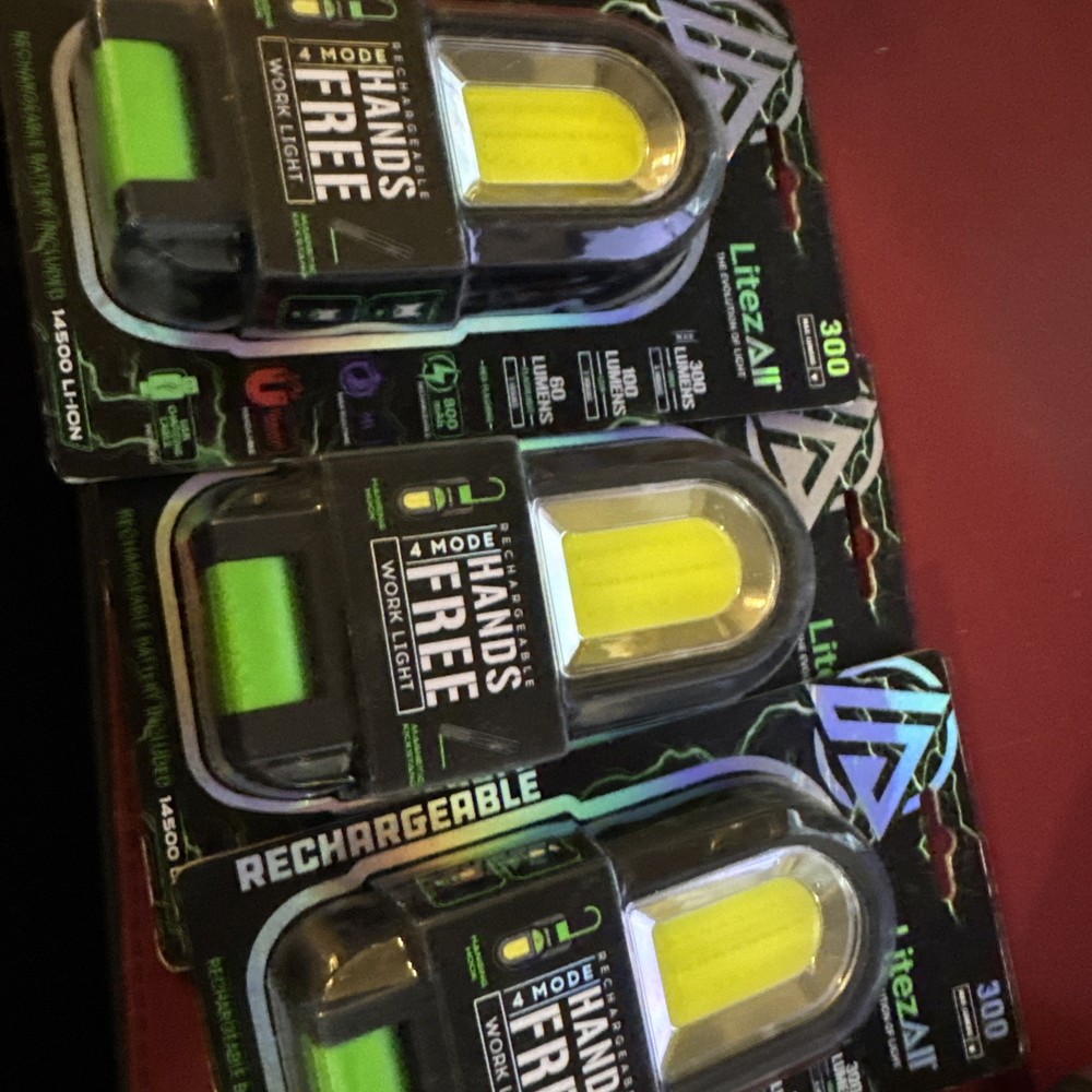 Litez All Rechargeable Hands Free Work Light 3 Pack