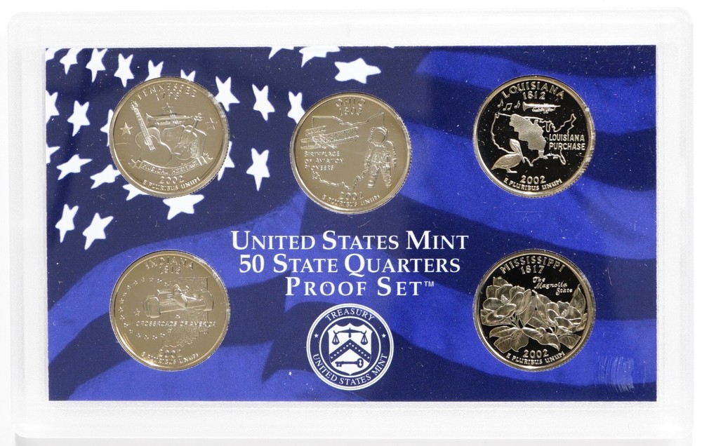2002 State Quarter Proof Set w/ Box & COA