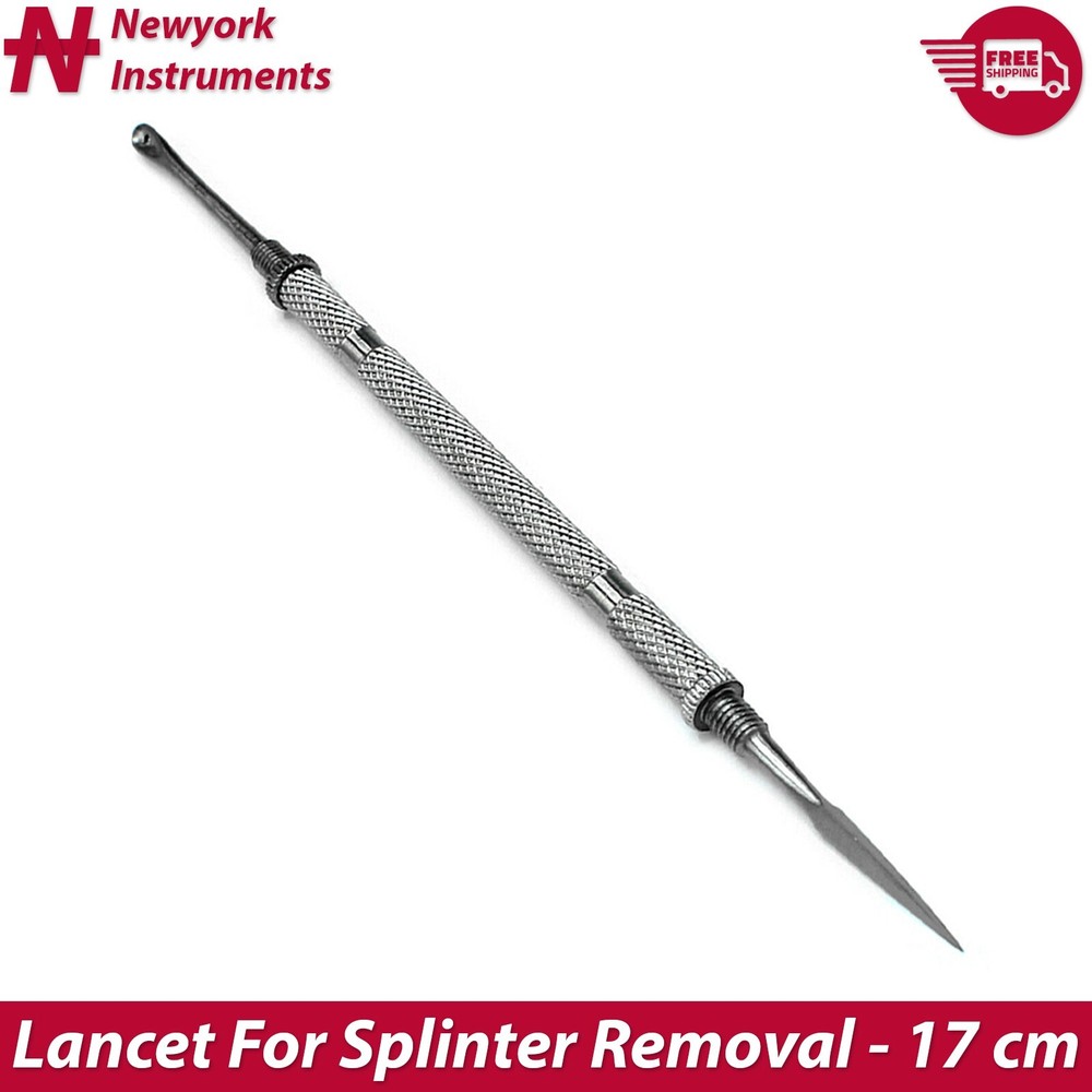 Lancet For Splinter Removal Veterinary Surgical Instruments Comedone Tools 3 Pcs