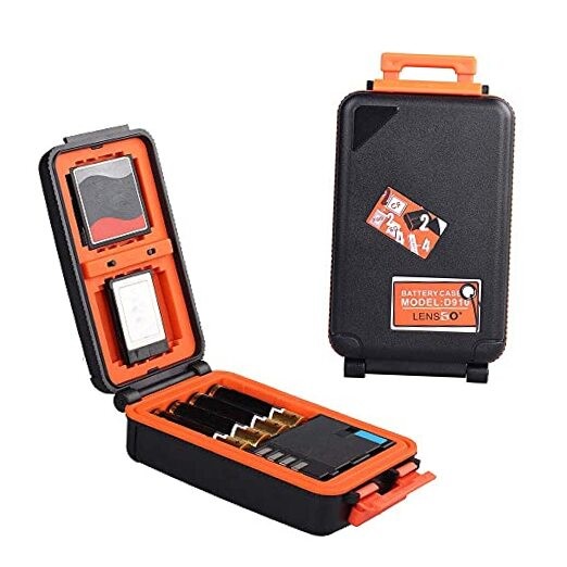 Camera Battery Memory Card Case, Memory Card Hard Protector Case Orange
