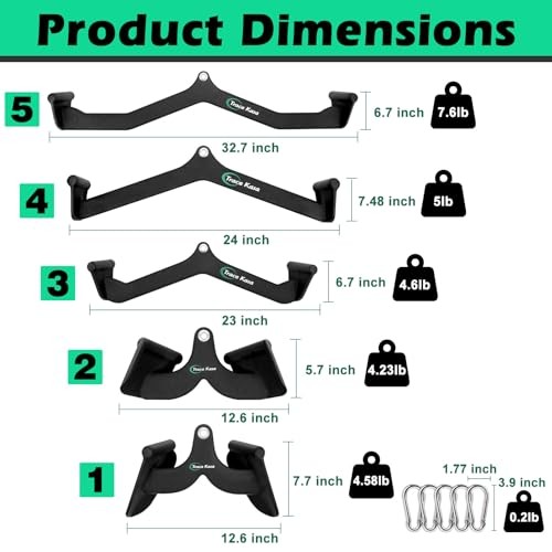 LAT Pulldown Attachments: LAT Pull Down Bar Cable Machine 1 - Narrow Grip