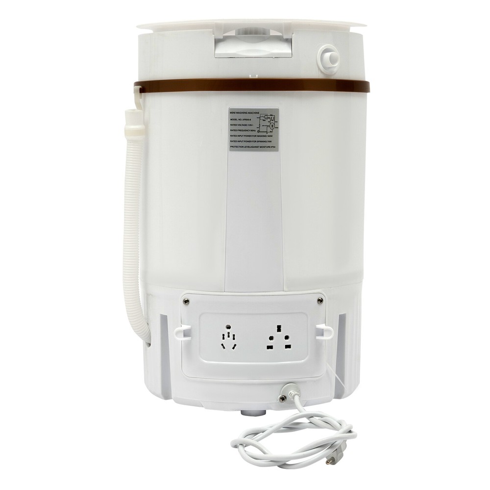Portable Mini Washing Machine Washer with Drainage Basket Multi-Functional White