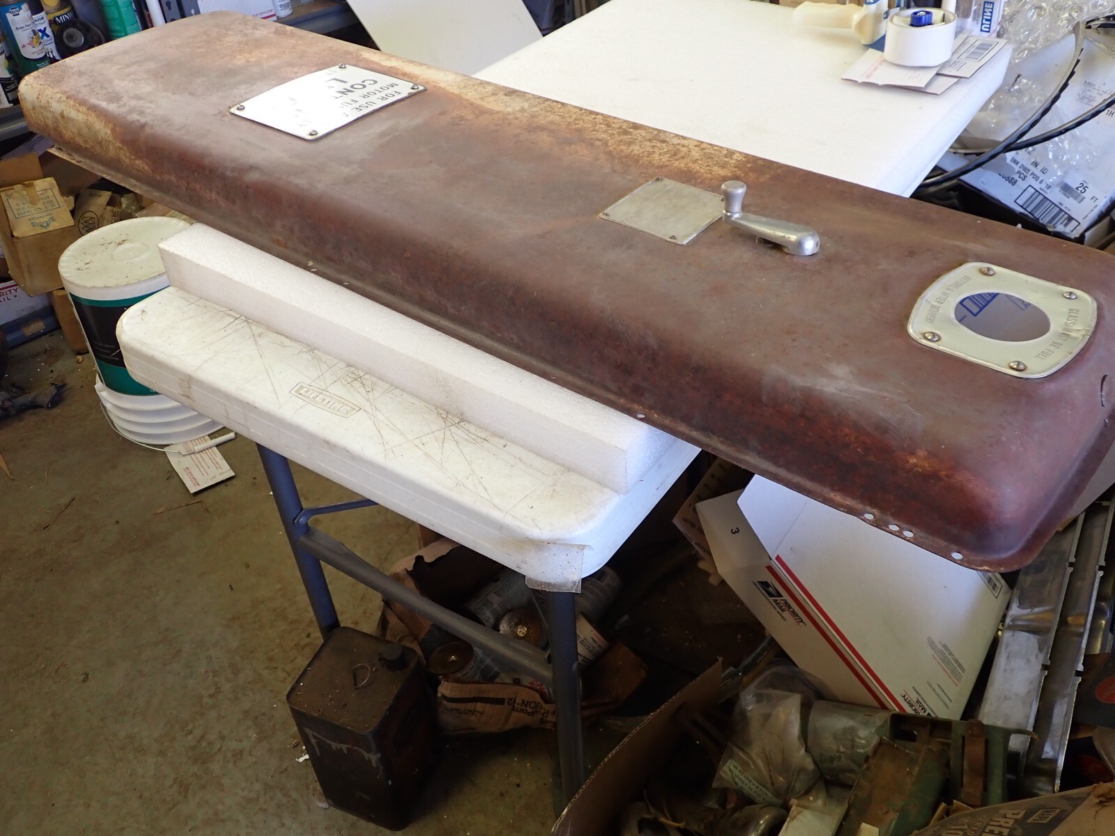 Vintage Tokeim 300 Gas Pump Side Door With Porcelain Sign