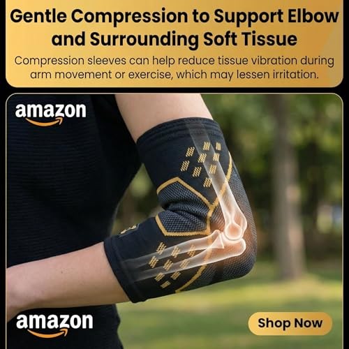 Elbow Compression Sleeve, Single (L) Copper Infused Design Large PRO Edition