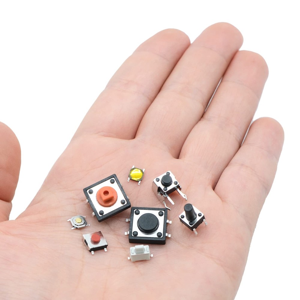 QTEATAK 240 Pcs 24 Value Micro Momentary Tactile Push Button Switch black