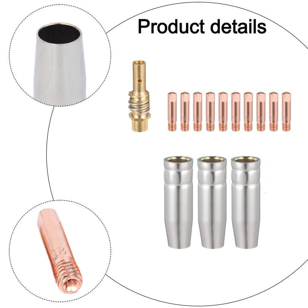 14PCS For MIG Welding Kit with Nozzles Diffusers and Tips for DIY Projects