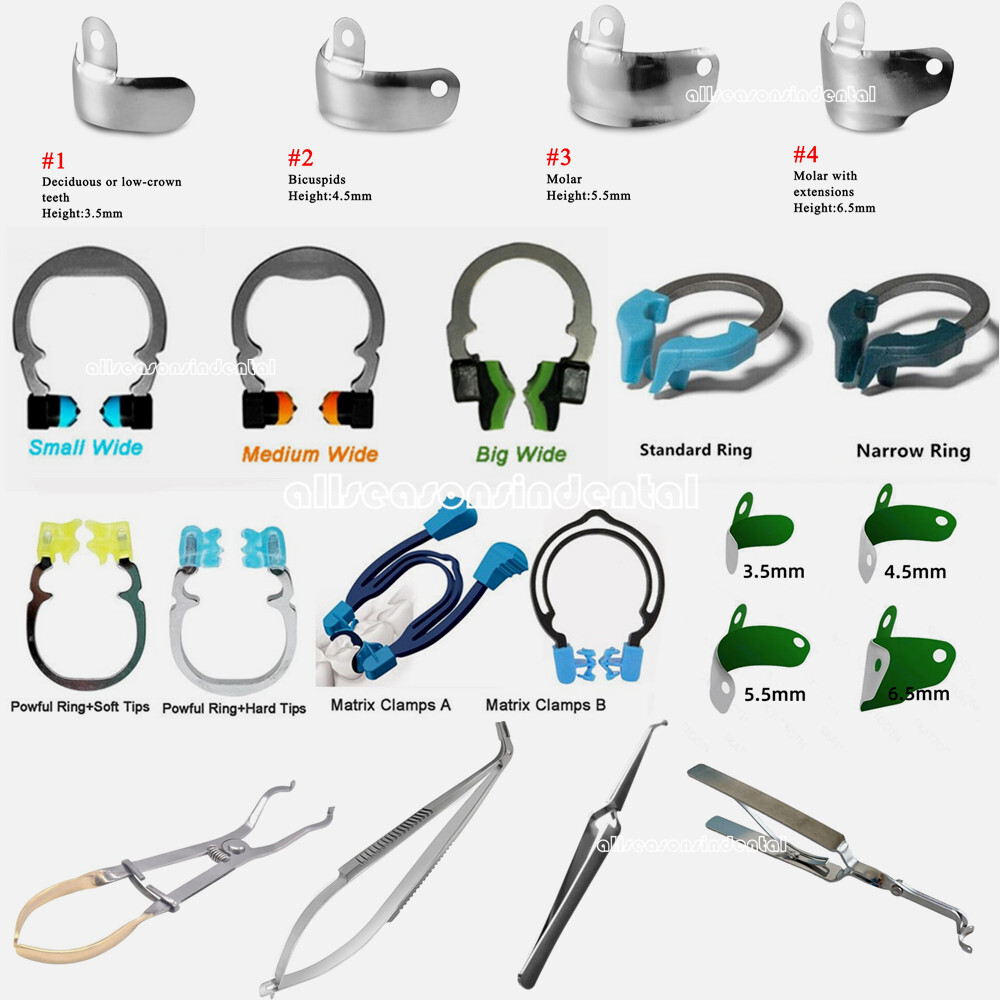 Dental Matrix Bands Ring Sectional Matrice Clamp Fit Garrison Palodent V3 System