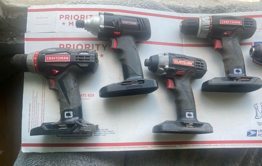 5 Craftsman C3 19.2V Drill Drivers , Impact Driver