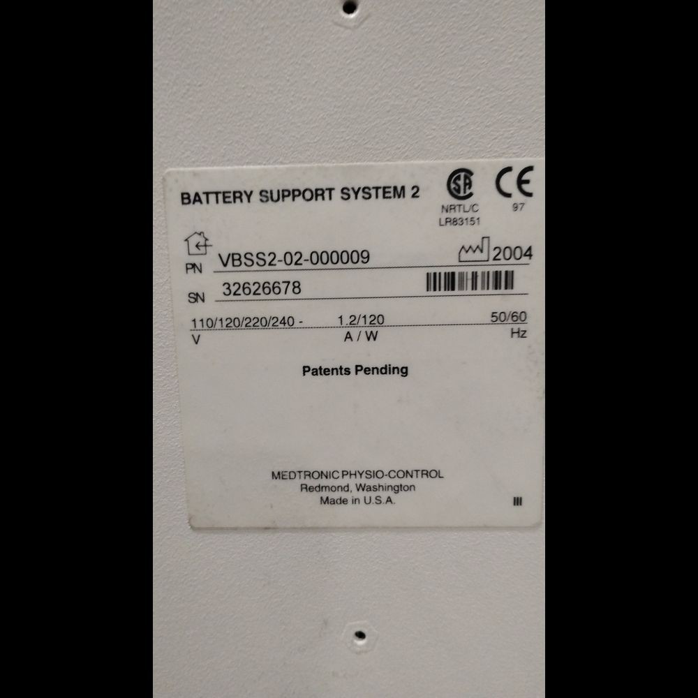 Physio Control Battery Support System 2 with 3 Batteries
