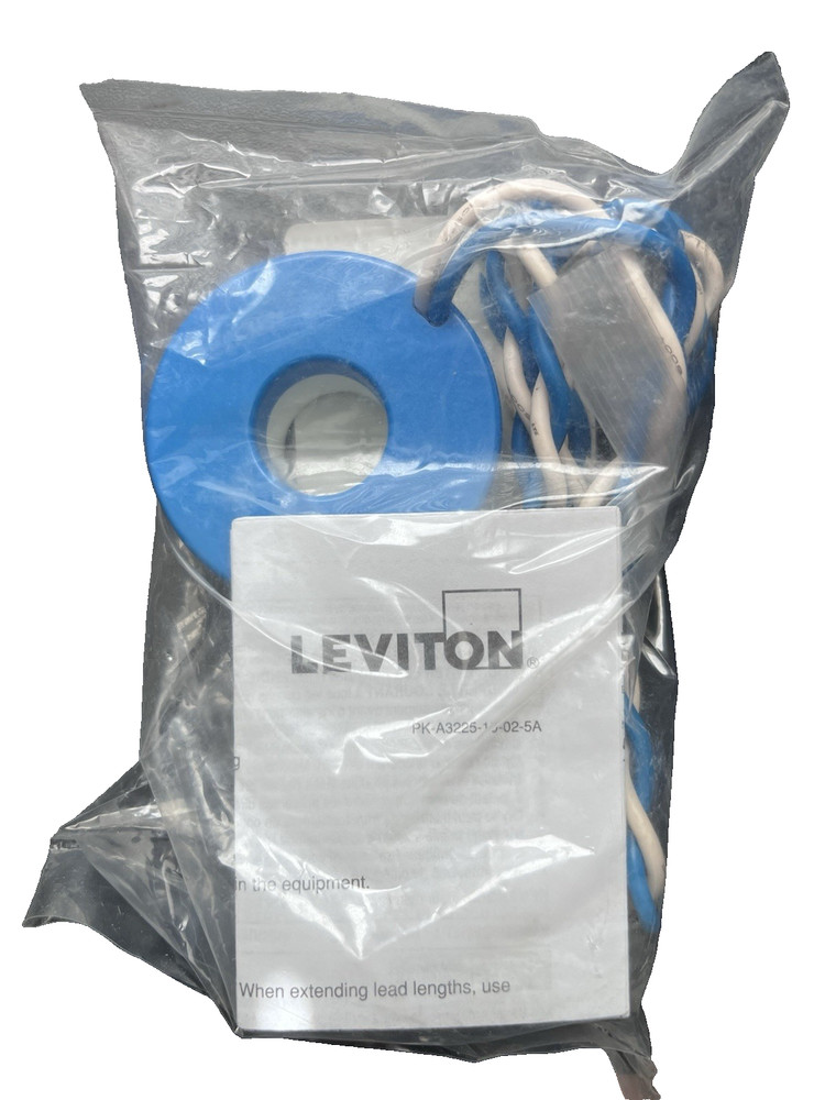 Leviton CDA02-L12 Current Transformers, 200A, 200:0.1A, Blue, Solid Core 0.72'