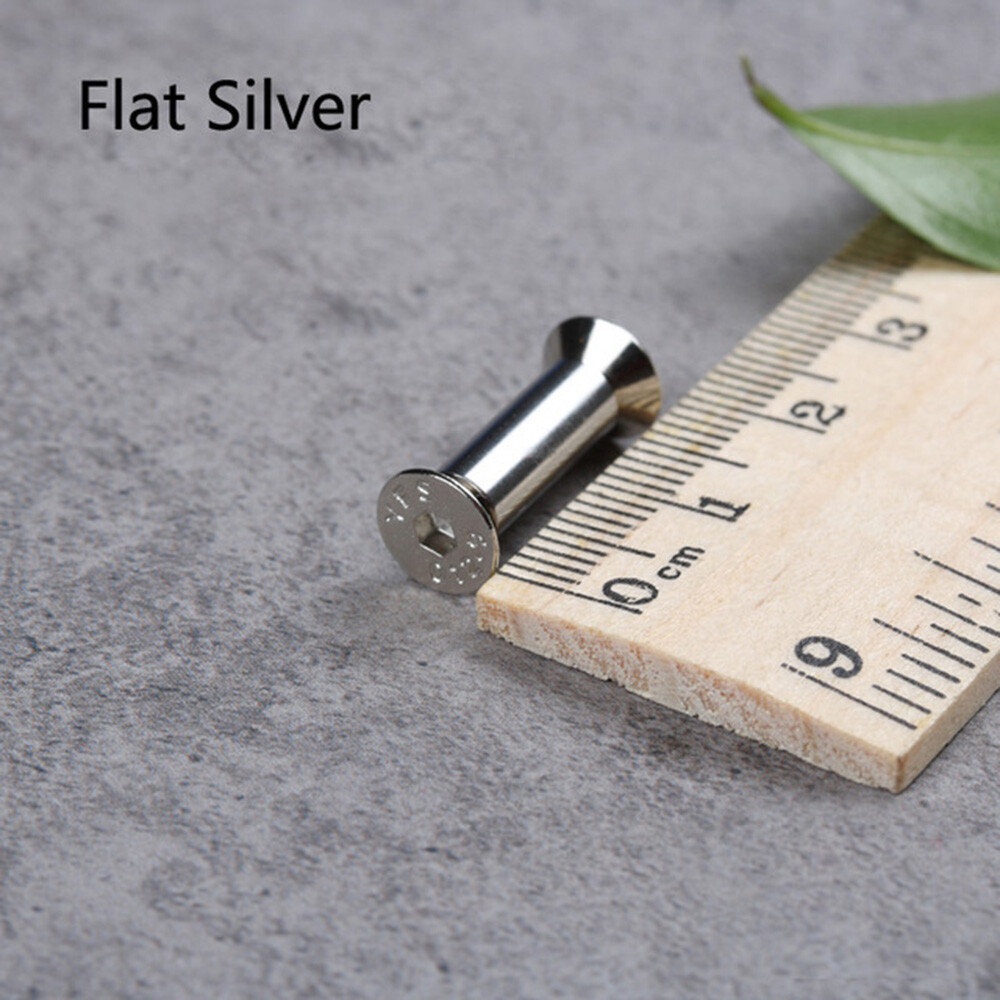 10pcs Stainless Steel Brass Knife Handle Pins Fasteners Rivets Screw Bolts DIY