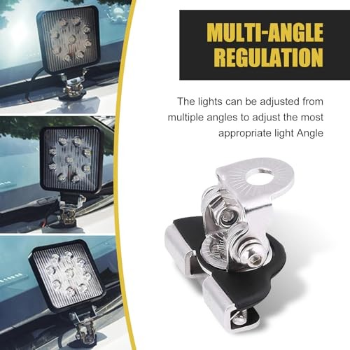 2 PCS Light Bar Mounting Brackets, LED Work Light Mount Clamp Holder,