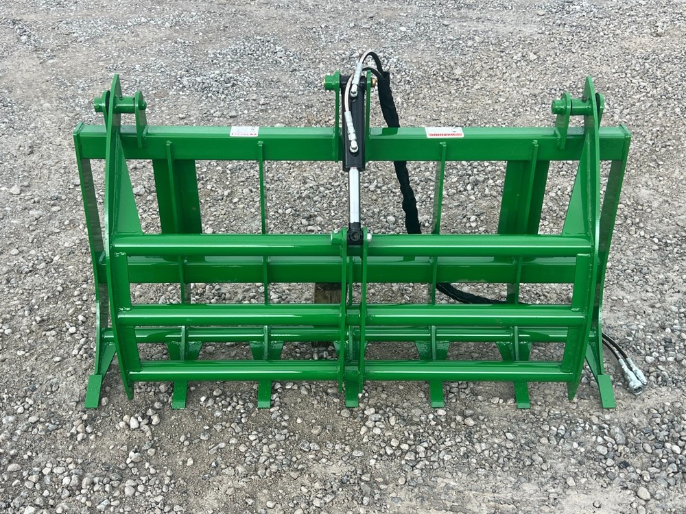 60" Root Rake Clam Grapple Attachment Fits John Deere Compact Tractor Loader