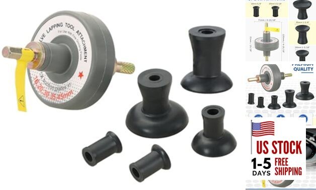 Valve Lapping Tool Kit | Valve Lapping Attachment Tool with 5 Suction Plates