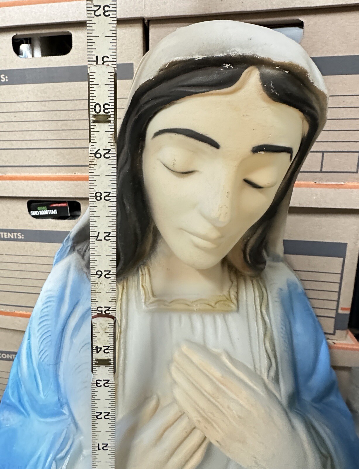 Vintage Mary Nativity Blow Mold Yard Decor Works