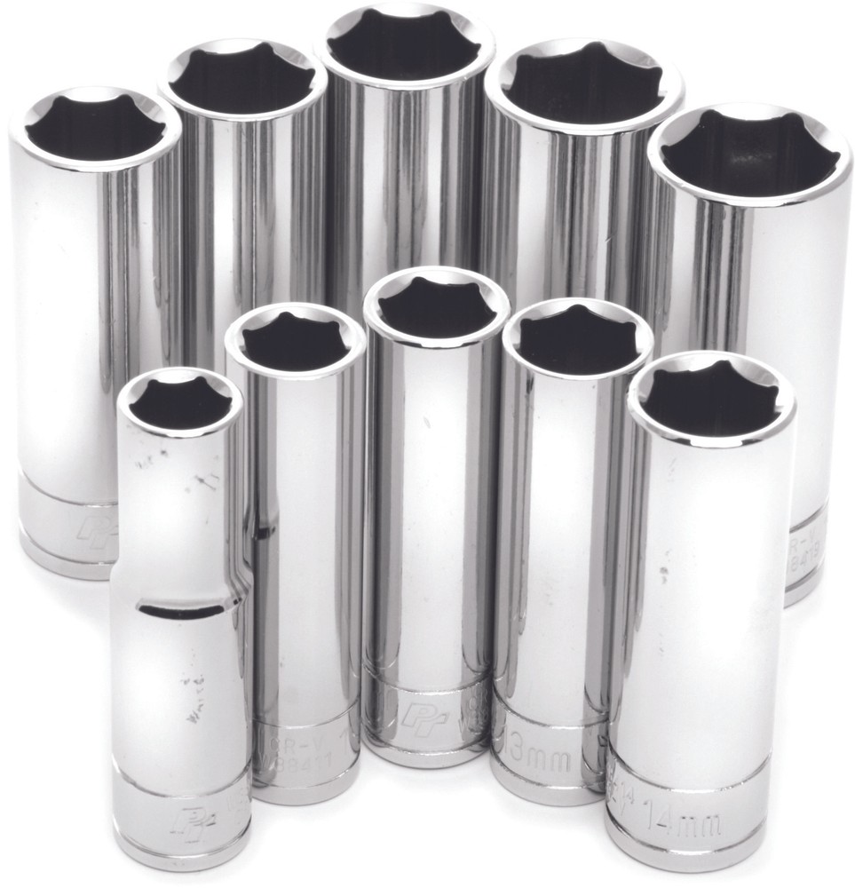 Performance Tool 10 Piece Impact Socket Sets W38402 3/8" Metric Deep