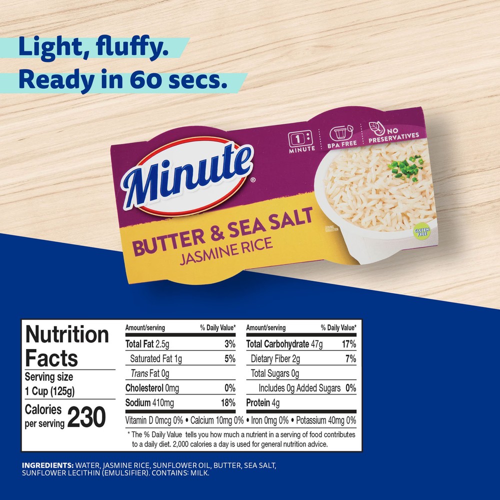 Microwaveable White Rice Cups Gluten Free