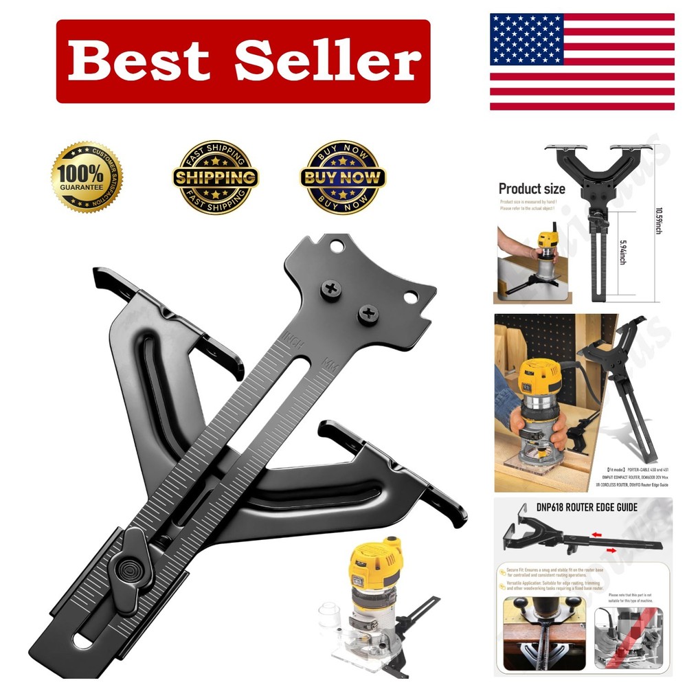 DNP618 Edge Guide for Fixed Base Compact Router, Compatible With DEWALT DWP611 R