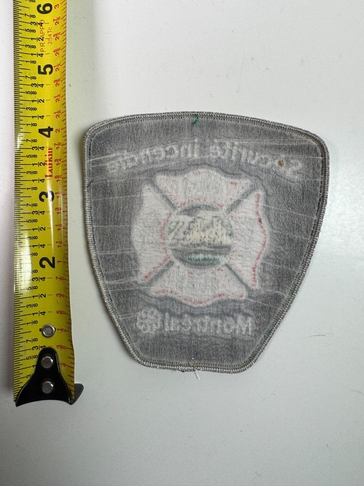 Montreal SIM Securite Invendie Fire Canada Patch W4