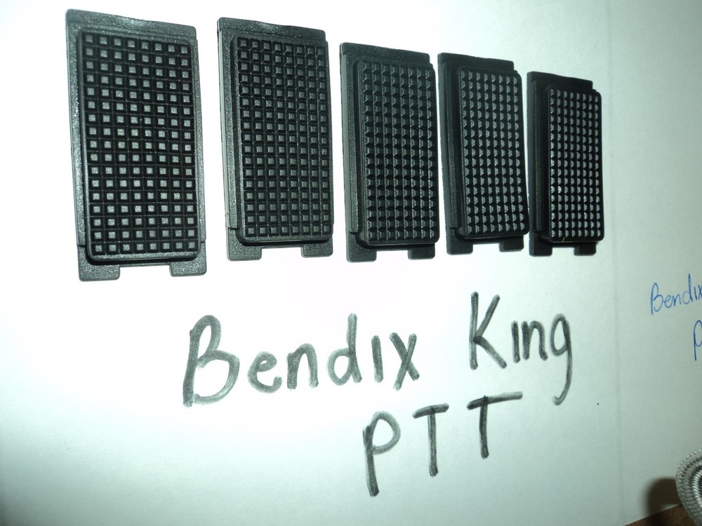 LOT 5 Replacement RUBBER PTT BUTTON Bendix King BK Radio DPH GPH EPH LPH Command