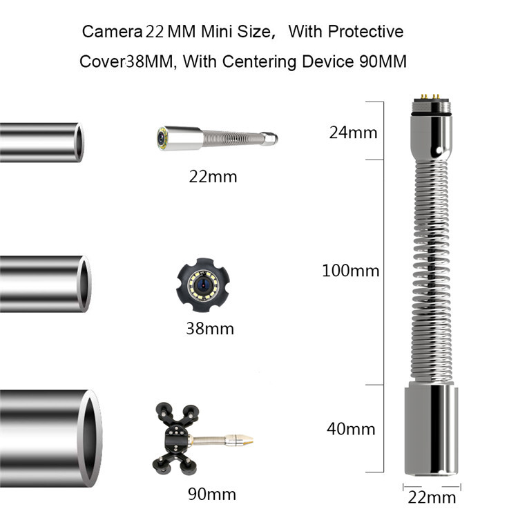 512Hz Transmitter Image Self-leveling Camera HD Head Pipe Inspection Camera