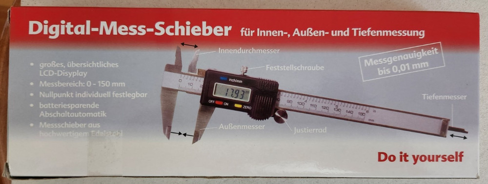 DIGITAL ELECTRONIC 6'' HARDENED STAINLESS CALIPER