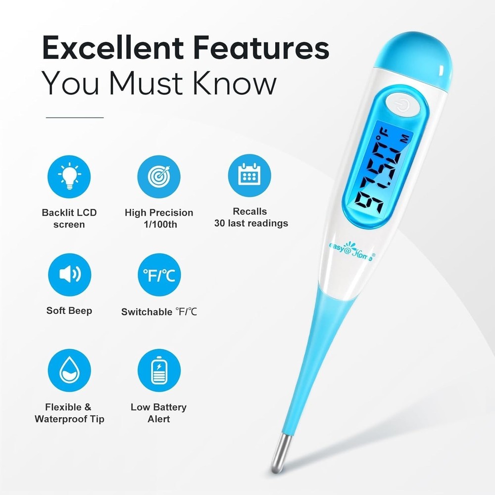 Digital Basal Thermometer for Ovulation: Backlight LCD Display 1/100th Degree...