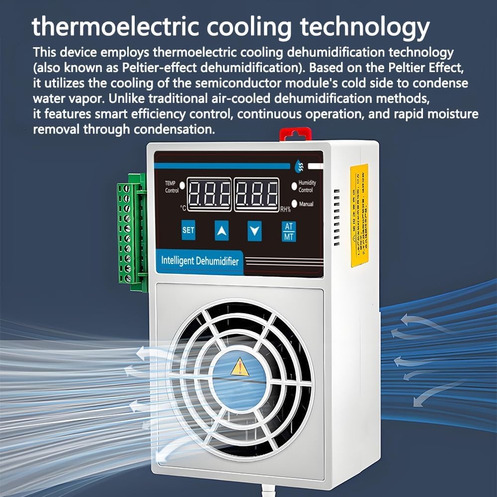 Grow Tent Dehumidifier, Smart Temperature and Humidity Controller with External