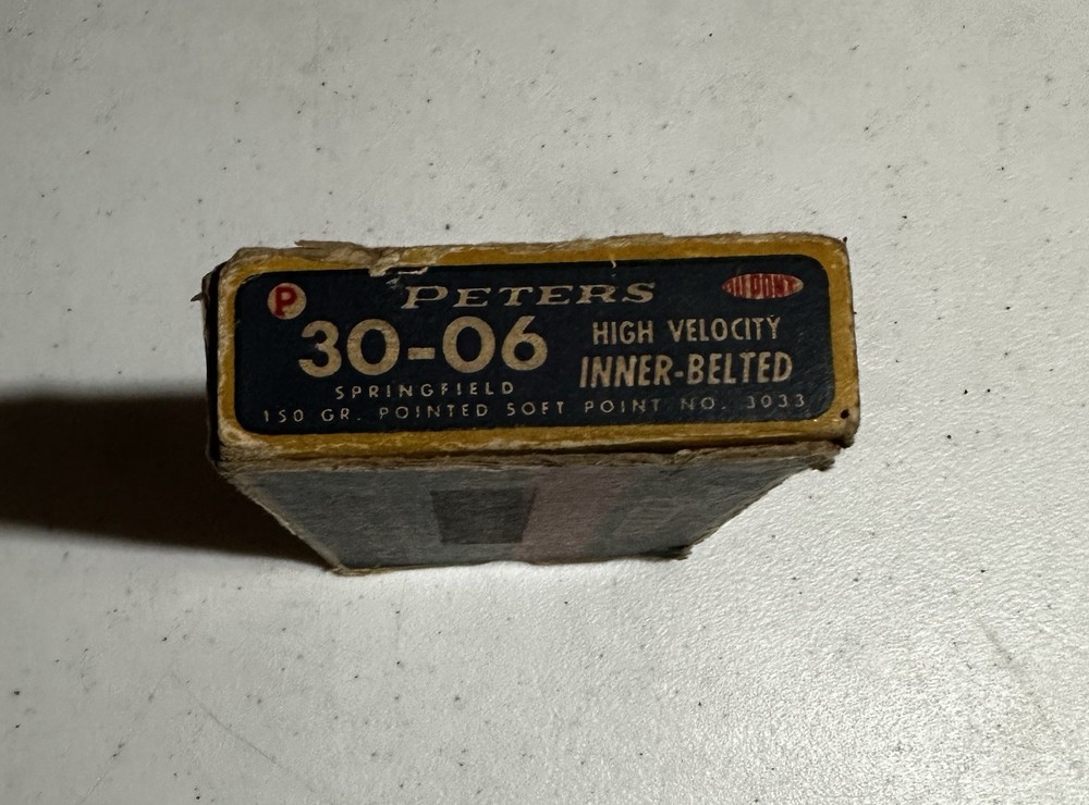 Vintage PETERS High Velocity & Rustless 30-06 EMPTY Boxes With Shell Sleeves