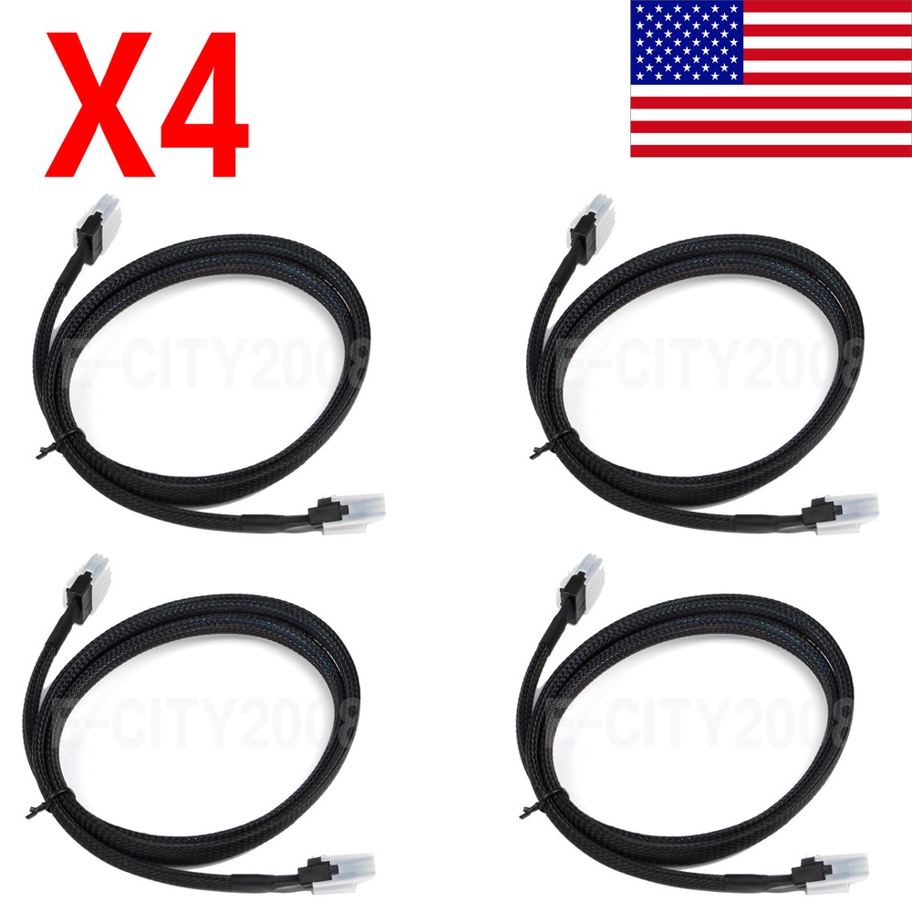4Pcs Mini SAS SFF-8087 to Mini SAS SFF-8087 36Pin Data Hard Disk Raid Cable 1M