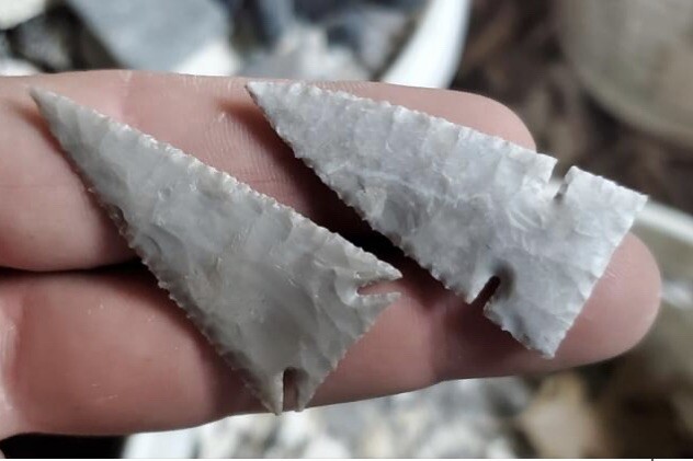 Samples Of High Quality Heated Georgetown Flint( 3-5inch Flakes) Flint Knapping