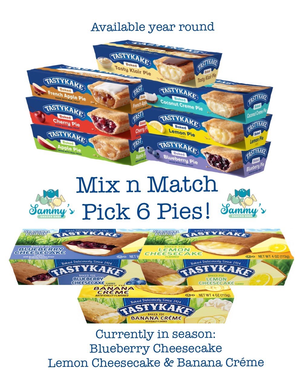 Tastykake Mix n Match! Pick Your Own 6 Assorted Baked Pies