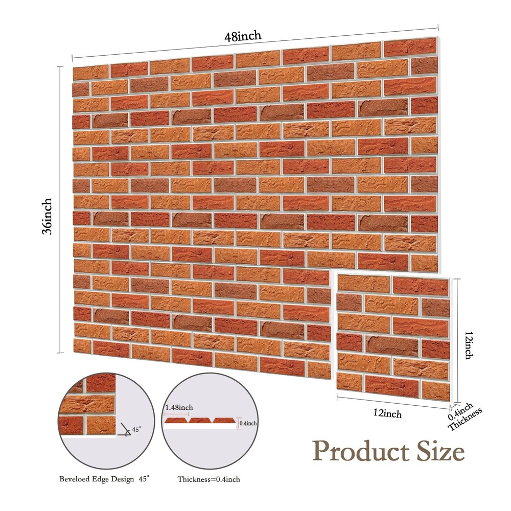 12Pack Acoustic Panels, Self-Adhesive 3D Brick Pattern Sound Proof Panels for...