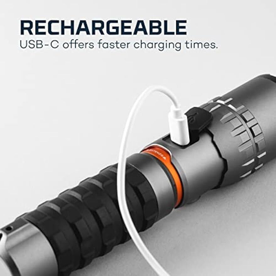 Slyde King 2000 Lumen Flashlight Rechargeable LED Flashlight Work Light Bright