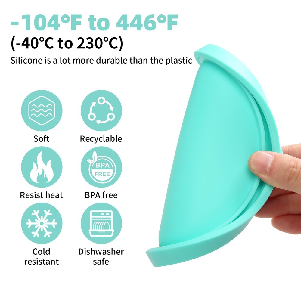 Replacement Lids for Pyrex 7201-PC 4 Cup, 4 Turquoise 2 pack