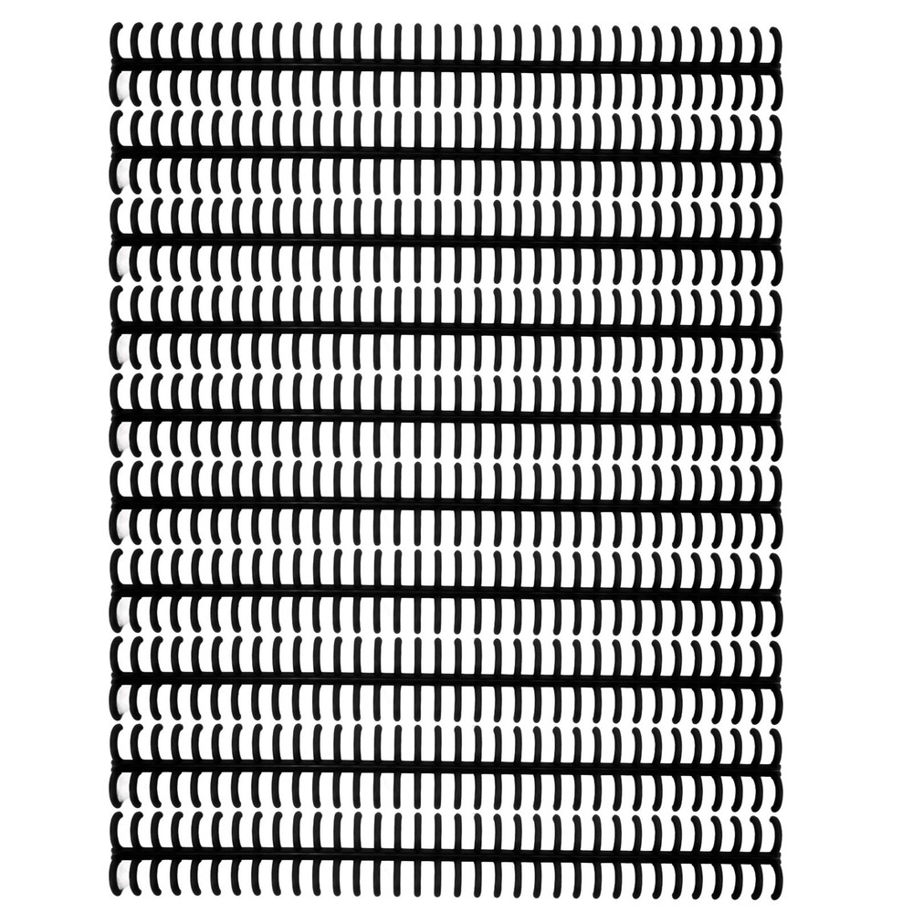 10PCS 34 Hole Binding Spine Split Loose Leaf Rings Binding Loop 12mm(Black )