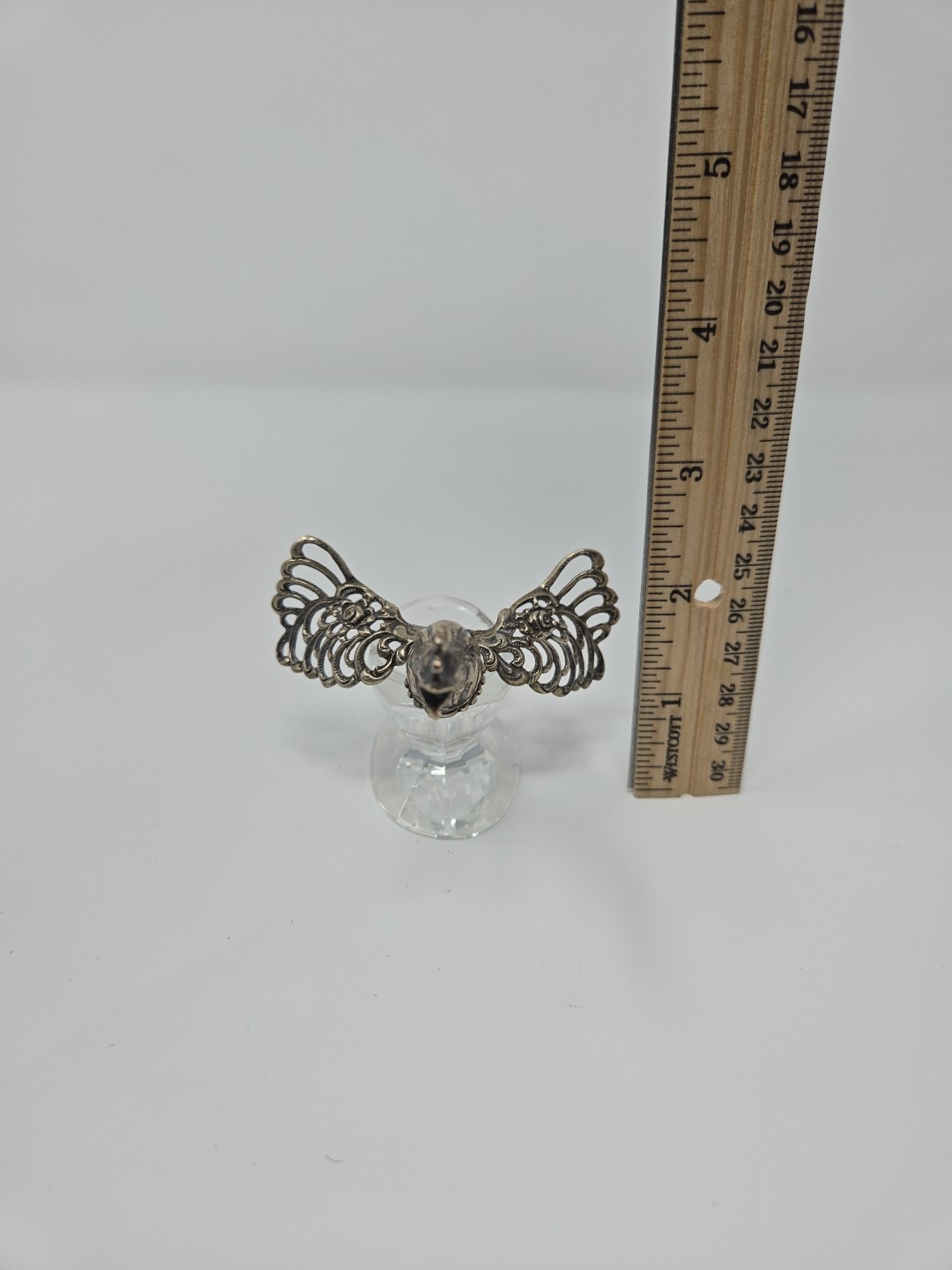 Antique German Sterling Silver 835 Crystal Fighting Rooster Salt Cellars Rare