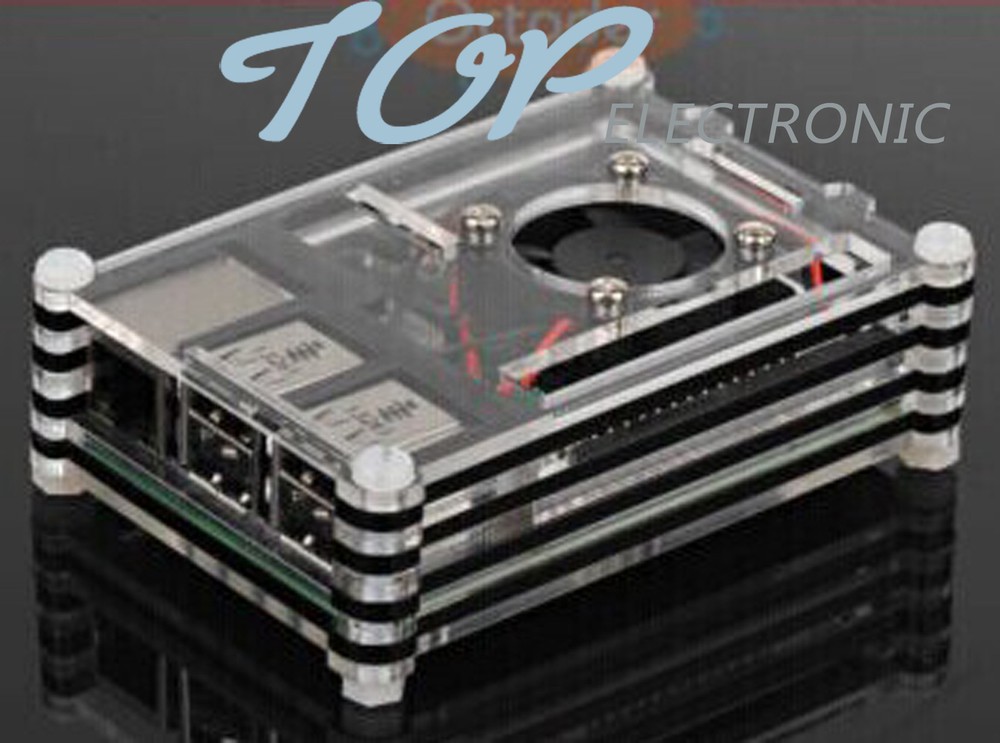 Raspberry Pi 3 B+ Model Transparent Sliced Acrylic Case Enclosure Box NEW