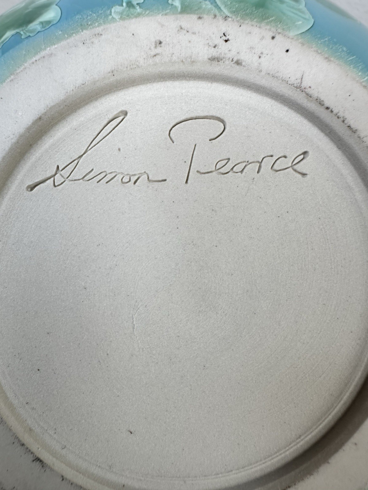 Simon Pearce Teardrop Jade Crystalline Vase Celadon Organic Studio Pottery