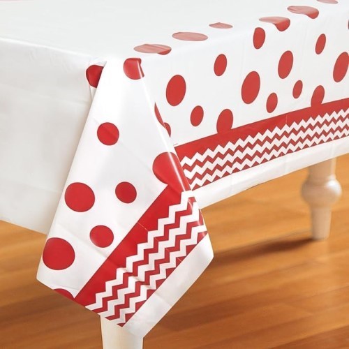 Red Polka Dot Table Cover