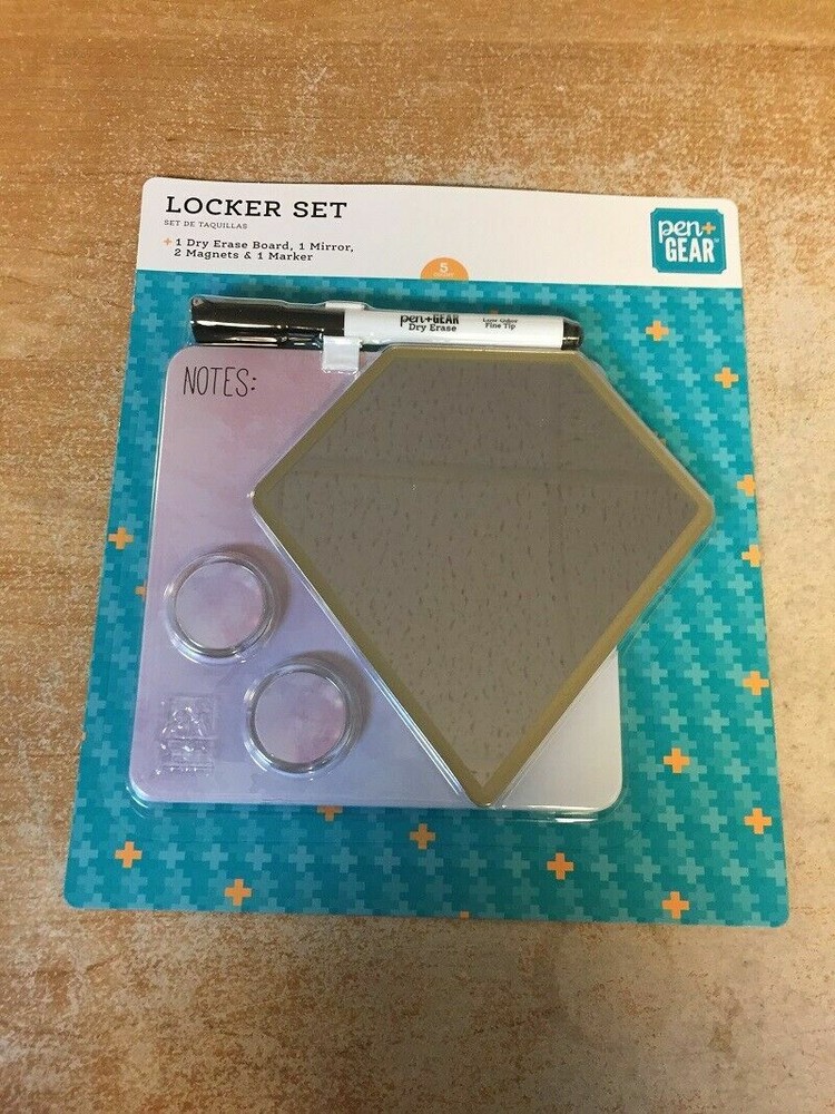 PEN+GEAR 5-COUNT LOCKER SET, DIAMOND MIRROR