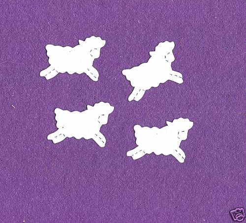 TINY LAMB Sheep die cuts scrapbook cards