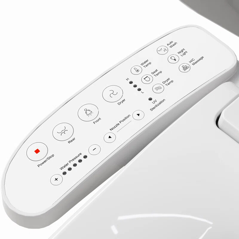 HOROW elongated Bidet smart Toilet Seat With Heated and Dryer Warm Water Flush