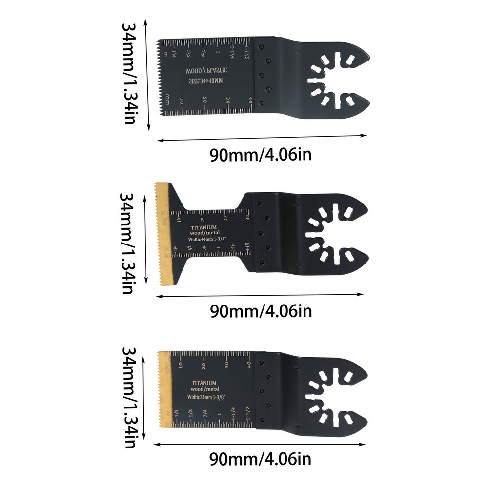 50 Pack Quick Release Oscillating Saw Blades Kit Titanium Multi Tool Blades