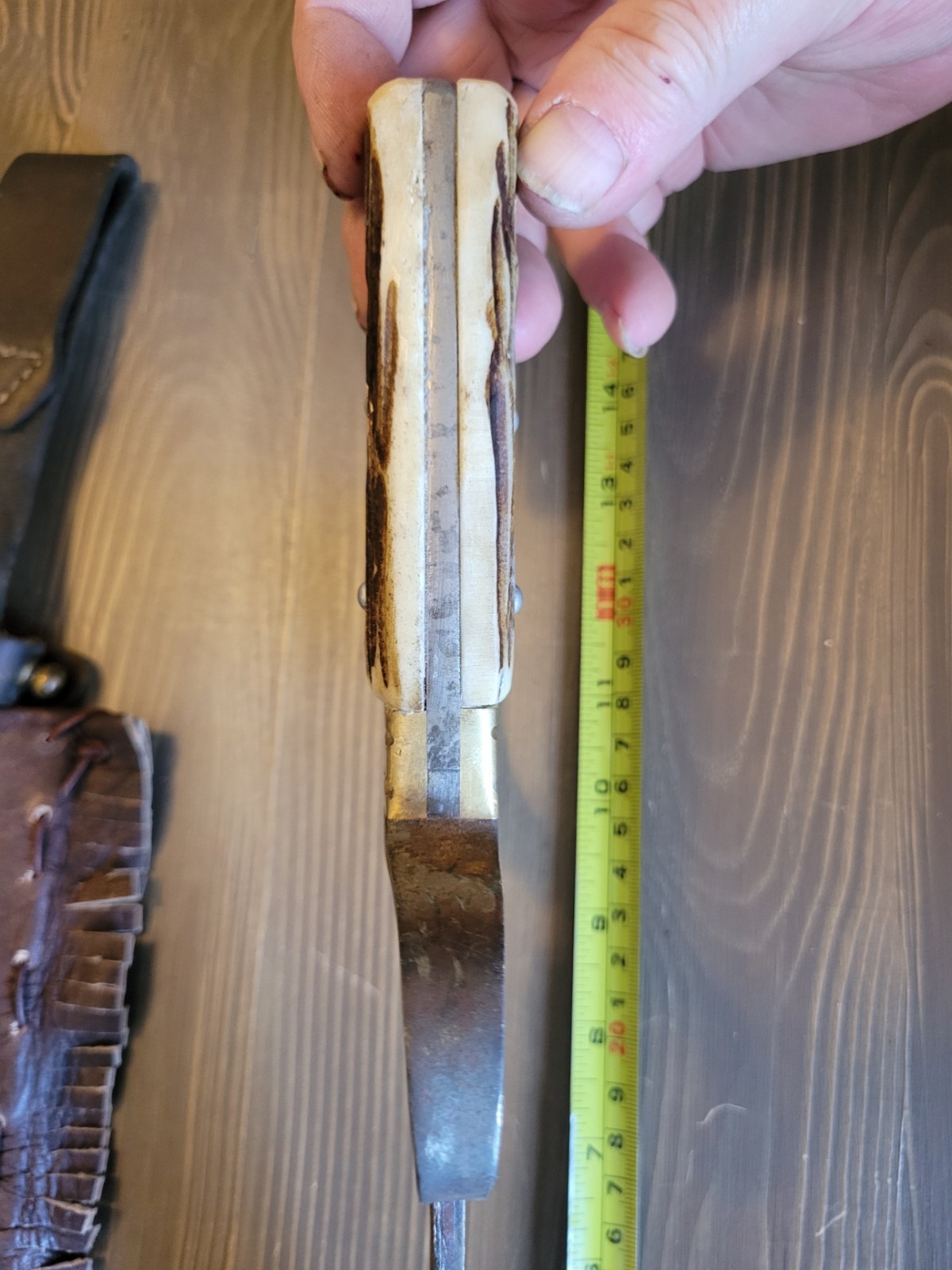 LARGE! Civil War "Style" Stag Handle Bowie Knife w/Custom Sheath!