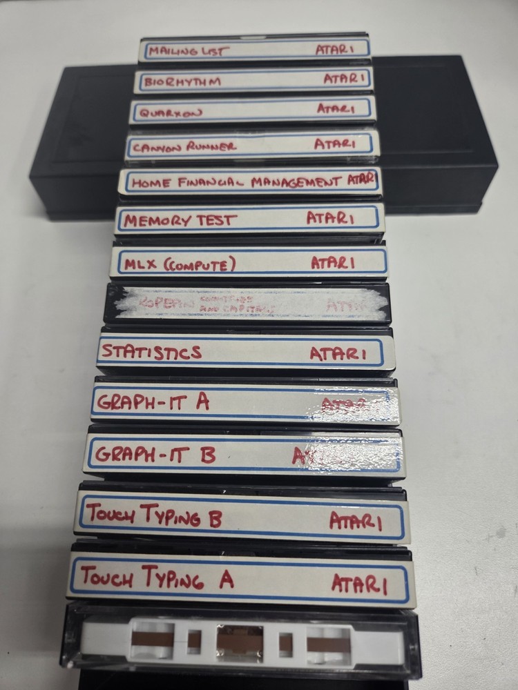 Vintage Atari Program Cassette Lot