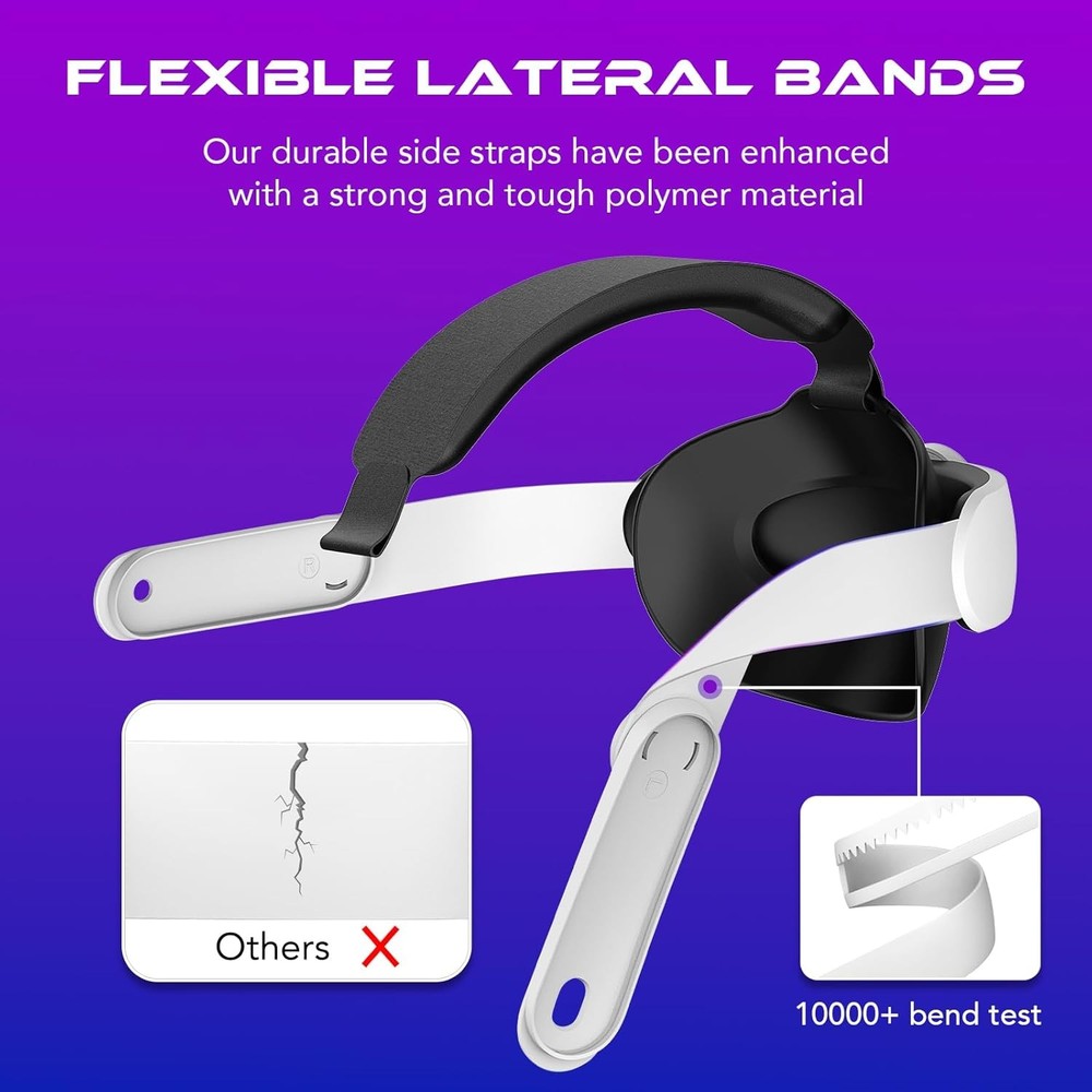 Lightweight Adjustable Head Strap Replacement for Oculus/Meta Quest 3/3s