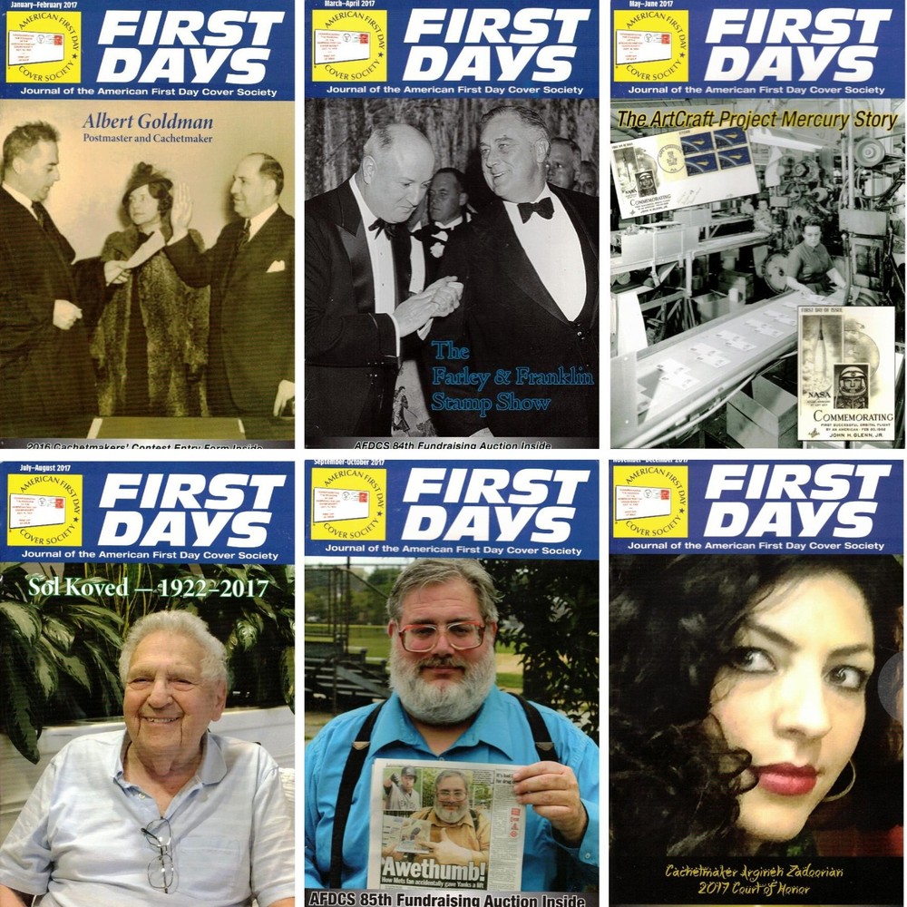 FIRST DAYS, 2017, 6 Issues, First Day Covers, Philatelic Stamp Collecting, AFDCS