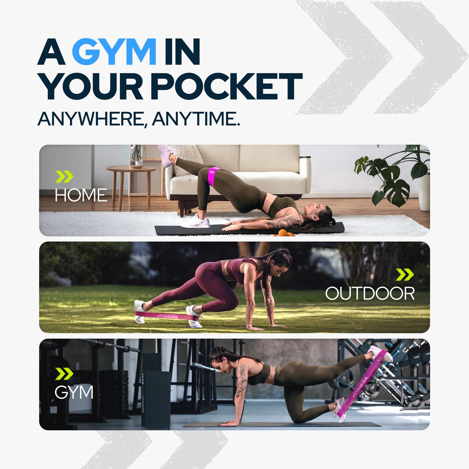 10-Pack Set Heavy Resistance Loop Bands – Latex Mini Bands for Workout, Glute...